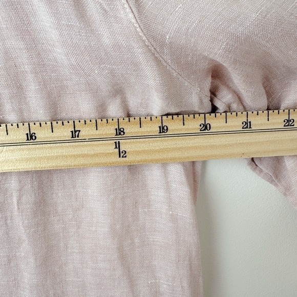Sigrid Olsen Linen Tunic Shirt Womens Medium Pink Lagenlook Coastal Minimalist - Picture 5 of 7